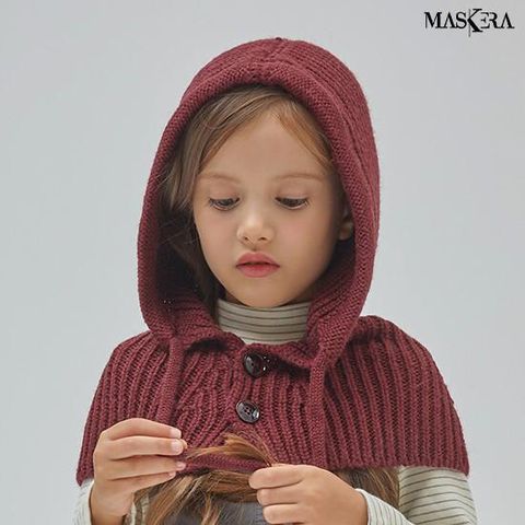 마스케라 루에나(Luena) 키즈 울 블렌디드 후드 워머 1종