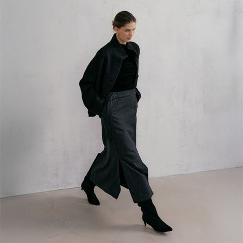 바니스뉴욕 25FW 아미 울블랜디드 랩스커트