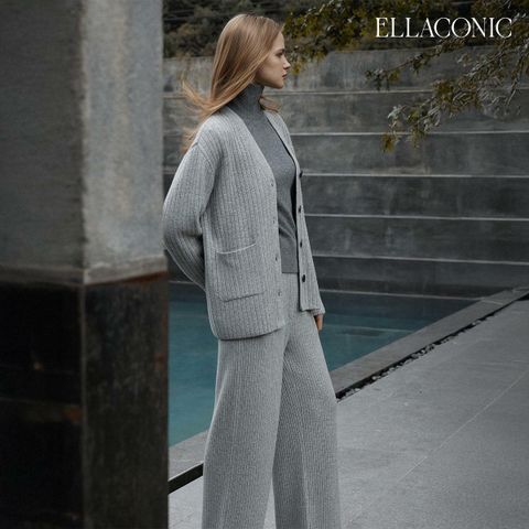 [NH카드5%할인][미리주문10％할인] 엘라코닉 ITALY 캐시울 니트 팬츠 (25FW)