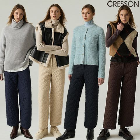 [크레송] 라인퀼트 패딩팬츠