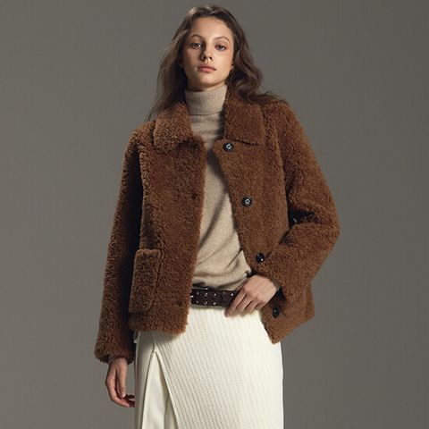 리오벨 25 FW 호주산 100% 컬링 양모 하프코트