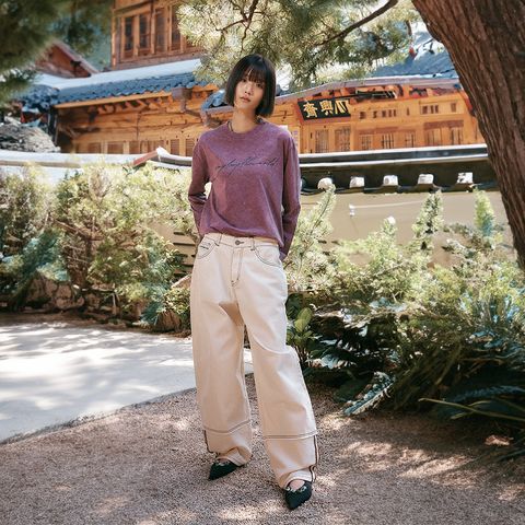 턴업 배럴 데님팬츠