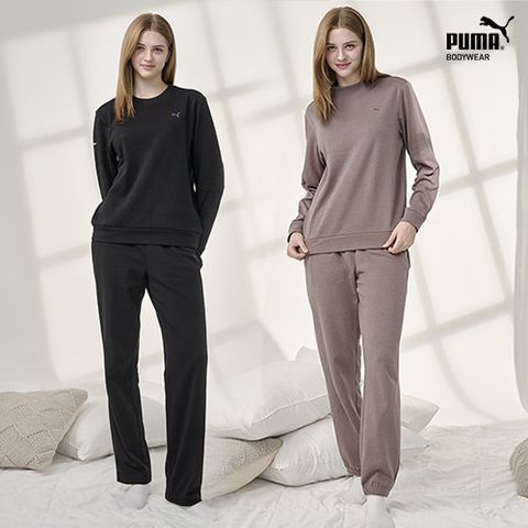 [방송에서만 초특가][푸마] 여성 기능성 촉촉 기모셋업 2세트(블랙+베이지)