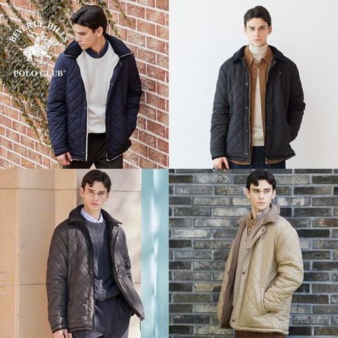 [비버리힐즈폴로클럽] 25FW 남성 리버시블 퀼팅 재킷
