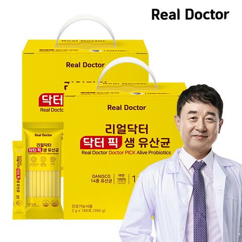 ☆방송중에만 이 가격☆[12개월분] 리얼닥터 닥터픽 생유산균 (2g x 180포 x 2박스)