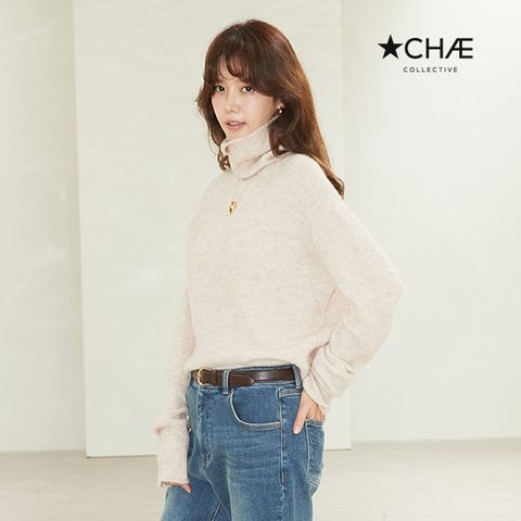 채컬렉티브 25FW 알파카울 스타일링 터틀넥