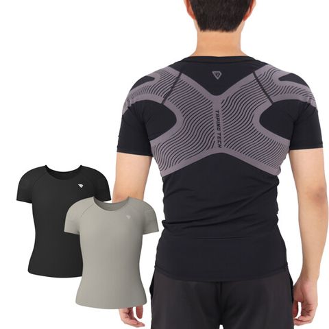 [테이핑테크] (남성용) 바른자세 FW 테이핑 기모 이너웨어 2종 (그레이 1종+방송에서만 블랙 1종 추가구성)