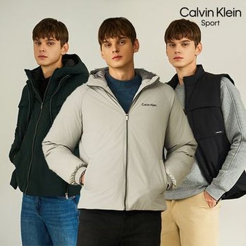 CK스포츠 25FW 남성 패딩점퍼+패딩베스트 2종 세트