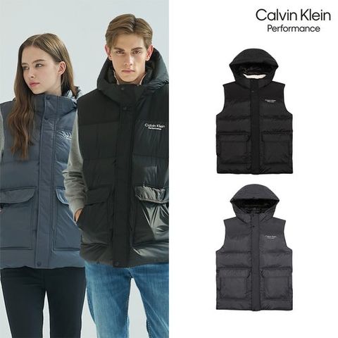 [캘빈클라인] (초특가) 캘빈클라인 후드 패딩 베스트 1종(컬러 택 1)