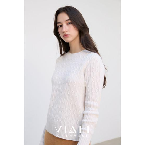 비알트(VIALT) 캐시미어100 케이블 니트 풀오버