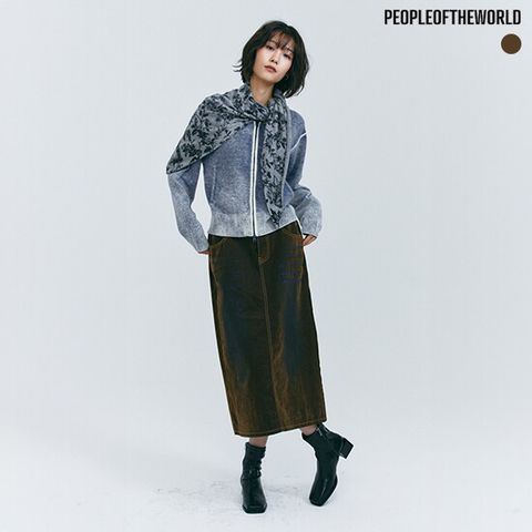 [정상가 129,000][25FW NEW] 스웨이드 데님 스커트