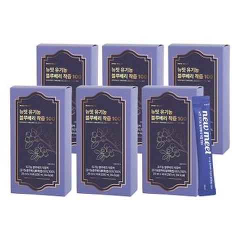 뉴밋 유기농 블루베리 착즙 100 6박스(총 84포)