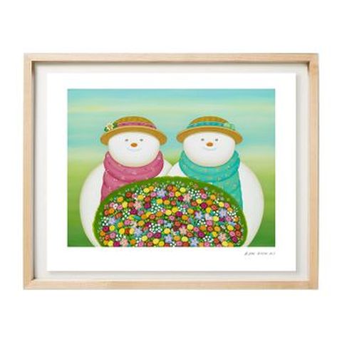 와스갤러리 김은기 화가 작품명 스노우맨커플 20호