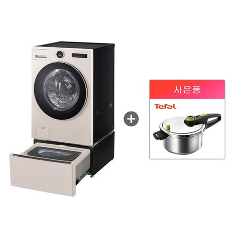 [1등급환급][25년출시최저가]LG 오브제 워시콤보 트루스팀+미니워시 세탁건조기 FH25ESX/FH25GSX (사은품)