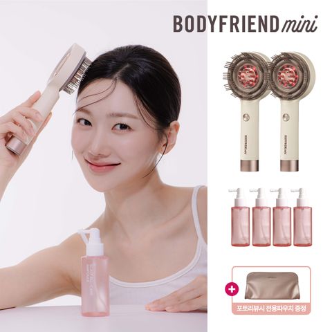 [2세트/방송에서만 더블] 바디프랜드 미니 두피올케어 두피 마사지 디바이스(기기2+두피앰플4)