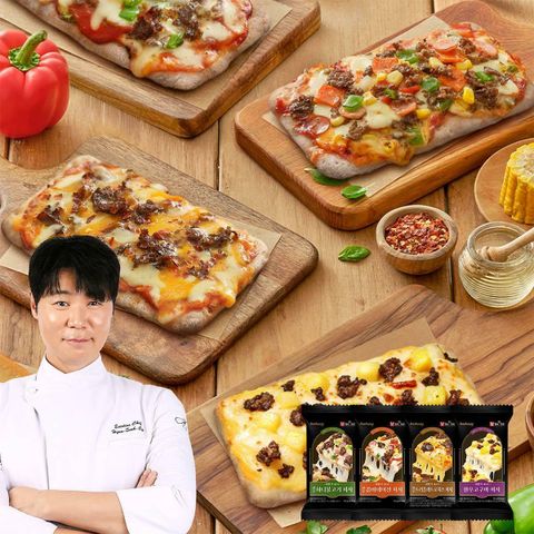 [카드 5%할인]최현석 피자 20팩(콤비네이션5팩+허니불고기5팩+쿼트로트러플치즈5팩+한우고구마5팩)