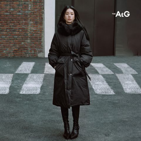 더엣지 25FW 폭스퍼 헝가리구스 롱다운 코트