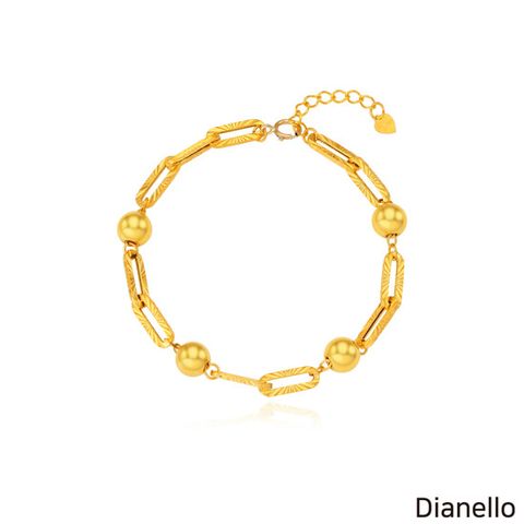 [골드바4개] 디아넬로 24K 골드볼 클립 팔찌 +(방송) 골드바 4개 + 컷팅자수정 팔찌