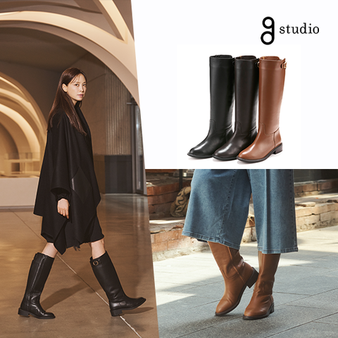 성수동 수제화 25FW 램스킨 버클 롱부츠