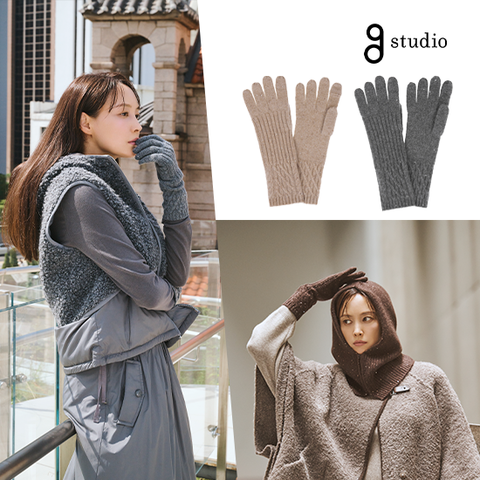 지스튜디오 25FW 캐시미어 스팽글 장갑