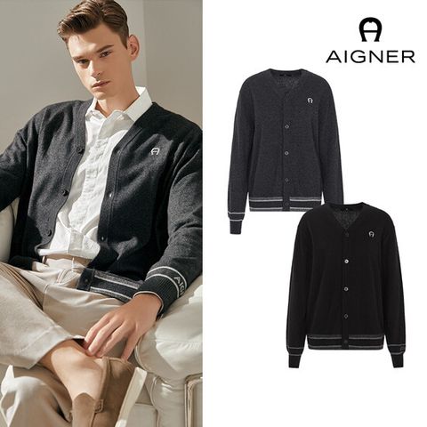 [25FW] 남성 울캐시미어 배색 포인트 가디건