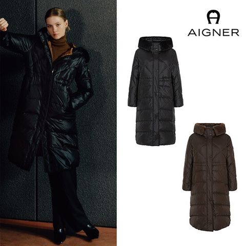 [25FW] 후드 트리밍 덕다운 롱다운