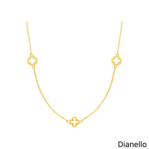 [런칭 단한번 이 가격 ] 디아넬로 24K 벨클로버 목걸이 +(방송) 골드바 4개 +컷팅 자수정 팔찌