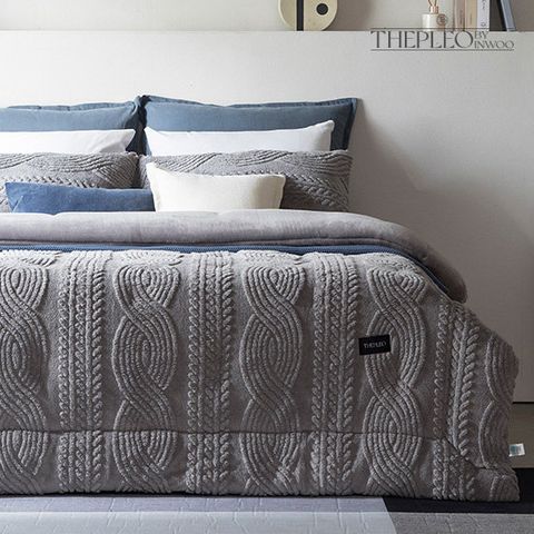 [더플레오] 단잠 니트극세사 베딩세트+멀티담요/SS