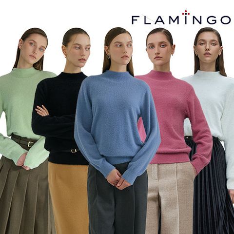 [후라밍고] 25FW 윈터 페더얀 클라우드 눈꽃 니트 3종