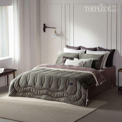 [카드 5%할인]더플레오 베이즌 차렵 이불 3종 세트 (Q)