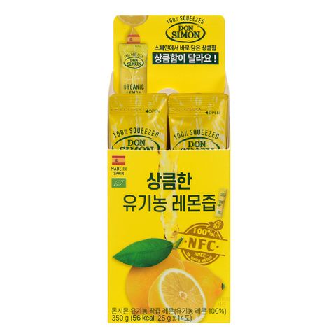 스페인1등주스 돈시몬 100%유기농 착즙 레몬 25g*14포*1박스