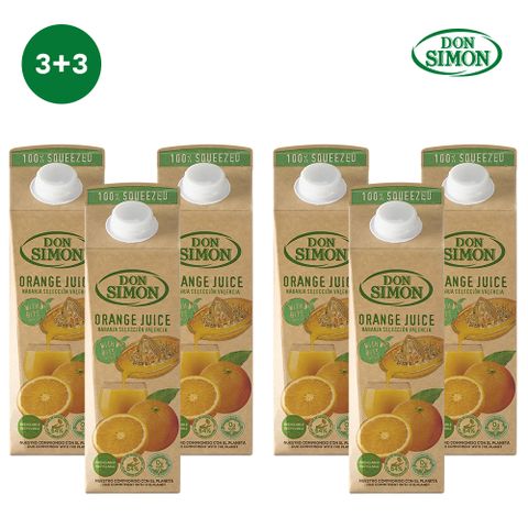 돈시몬 100% NFC 착즙주스 1L 오렌지3+오렌지주스3 (3+3) 총6팩