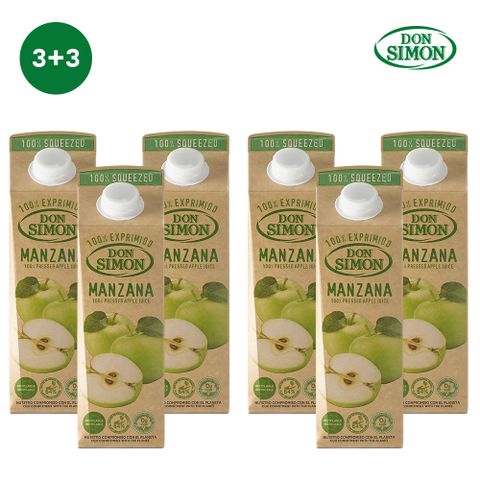 돈시몬 100% NFC 착즙주스 1L 사과3+사과주스3 (3+3) 총6팩