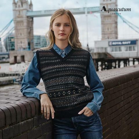 [카드 5%할인][런칭가79,900원→2만원↓]아쿠아스큐텀 울캐시미어 페어아일 베스트