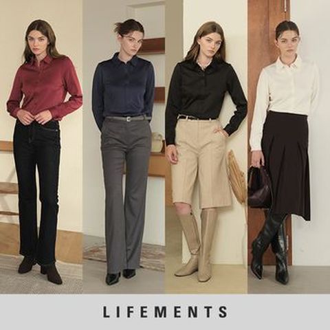 라이프먼츠 여성 기모 반오픈 셔츠 4종