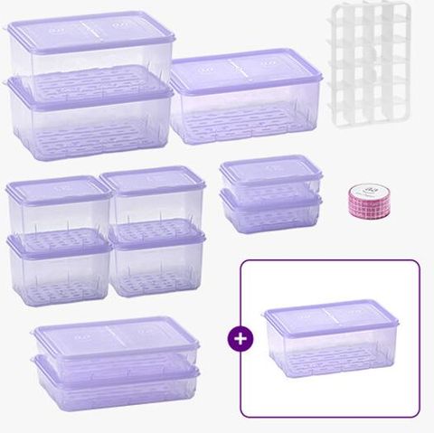 땡스소윤 냉동실전용 밀폐용기 착한세트 14종