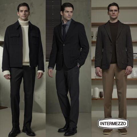 인터메조 25FW 테이퍼드 핏 기모 슬랙스 팬츠 3종