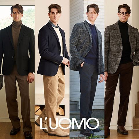 [워모 백화점 동일] 남성 울 캐시미어 블렌드 자켓