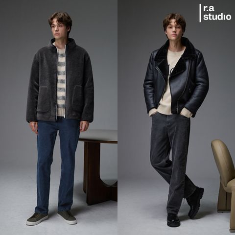 라스튜디오 남성 더블 기모데님 2종