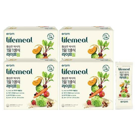 이롬황성주 1일1생식 라이프밀 4박스(30gx56포)(A)