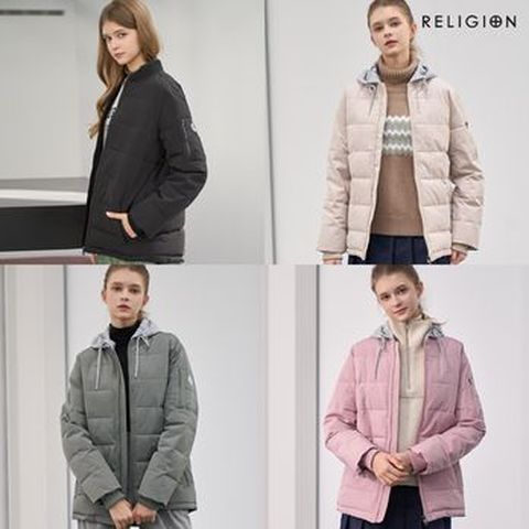 릴리전 여성 후드 패딩점퍼