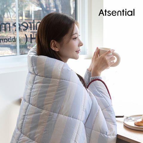 [드엘리사X앳센셜] 똑딱 발열 담요 패키지 (싱글세트)