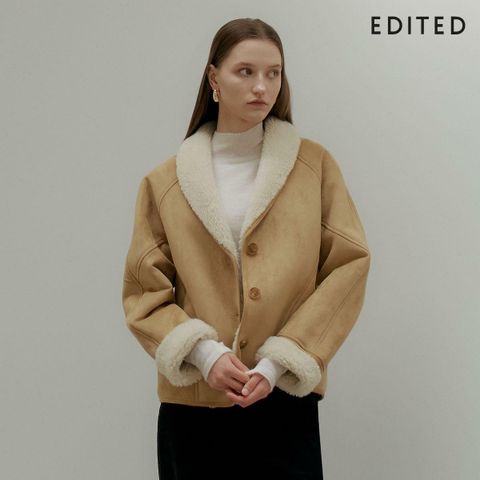 [롯데카드5%할인][25FW]  에디티드 Faux 스웨이드 무스탕 자켓 