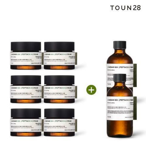 [카드 5%할인]최현우 패키지] 톤 28 해남 병풀 새벽크림 50g x 6통 +  펩타시카 토너 250ml x 2통