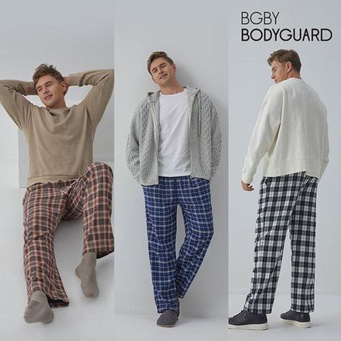 보디가드 FW 소프트 피치기모 남성 파자마 팬츠 3종세트