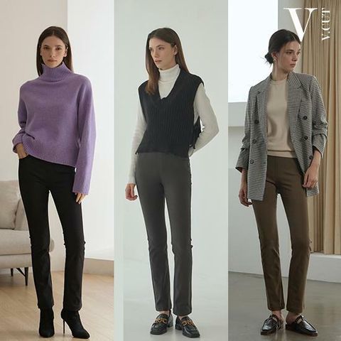 [카드 5%할인][파격초특가] 브이컷(V.CUT) 여성 기모 팬츠 3종