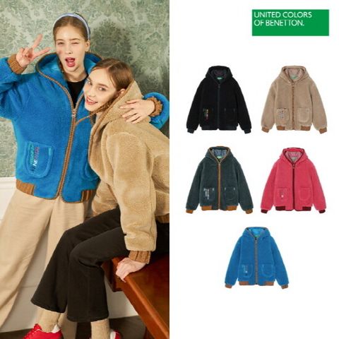 O 베네통스포츠 25FW 여성 FAUX FUR 패딩 자켓