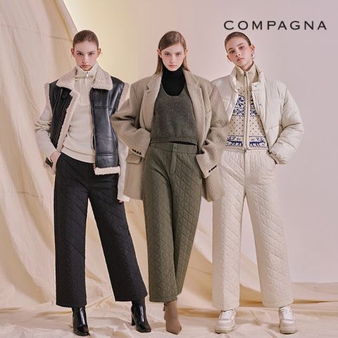 [방송에서만][꼼빠니아] 25FW 자수 퀼팅 패딩 팬츠 2종
