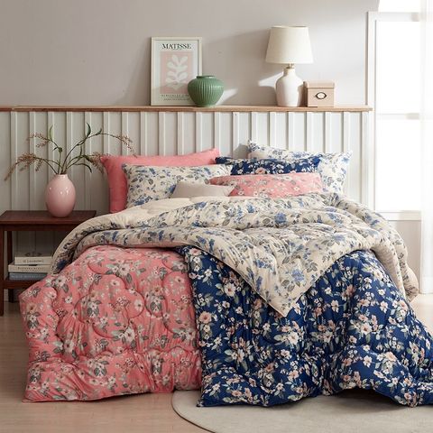 [킹 3장] 휴어스 극세사 볼륨포근 꽃 차렵이불세트 (1+1+1)