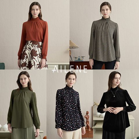 [런칭가 88,000원][엘렌느] 시그니처 스모킹 기모 티블라우스 5종